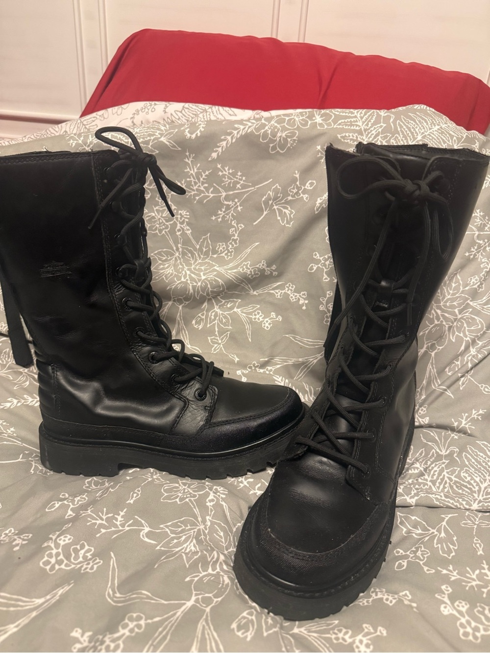 Harley-Davidson Black Women's Lace-Up Combat Boots